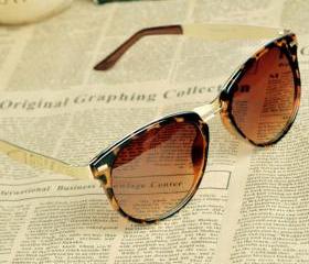 Cat Eye OverSized Round Sunglasses