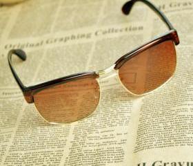Retro Sunglasses With Cut Away Detail A804