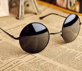 Thin Bar Round Sunglasses
