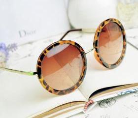Thin Bar Round Sunglasses A807