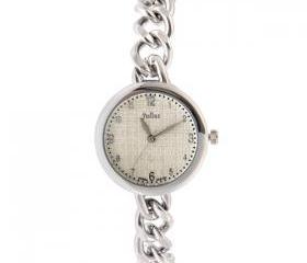 Silver Chain Elegent Round Watch for Women